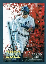 2023 Topps Series 1 '22 Greatest Hits Aaron Judge #22GH-14 New York Yankees