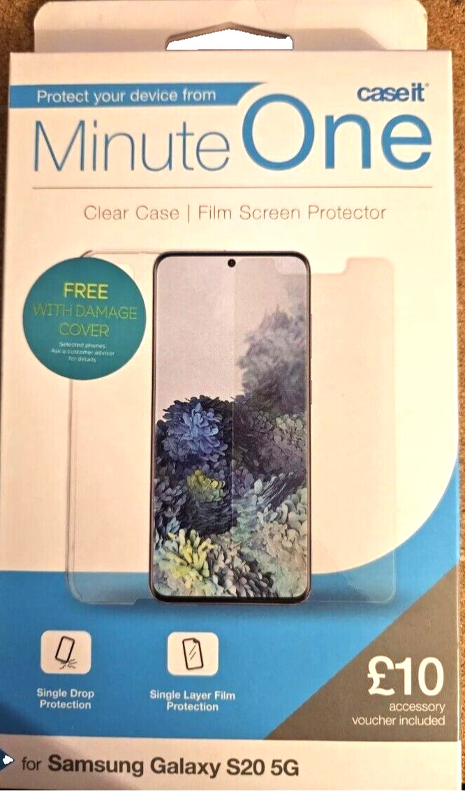 Smasung Galaxy S20 5G Phone Case and Screen Protector Caseit Minute One Bundle