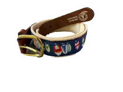 Nautical woven Mutticolored Genuine Leather belt BY LEATHER MAN