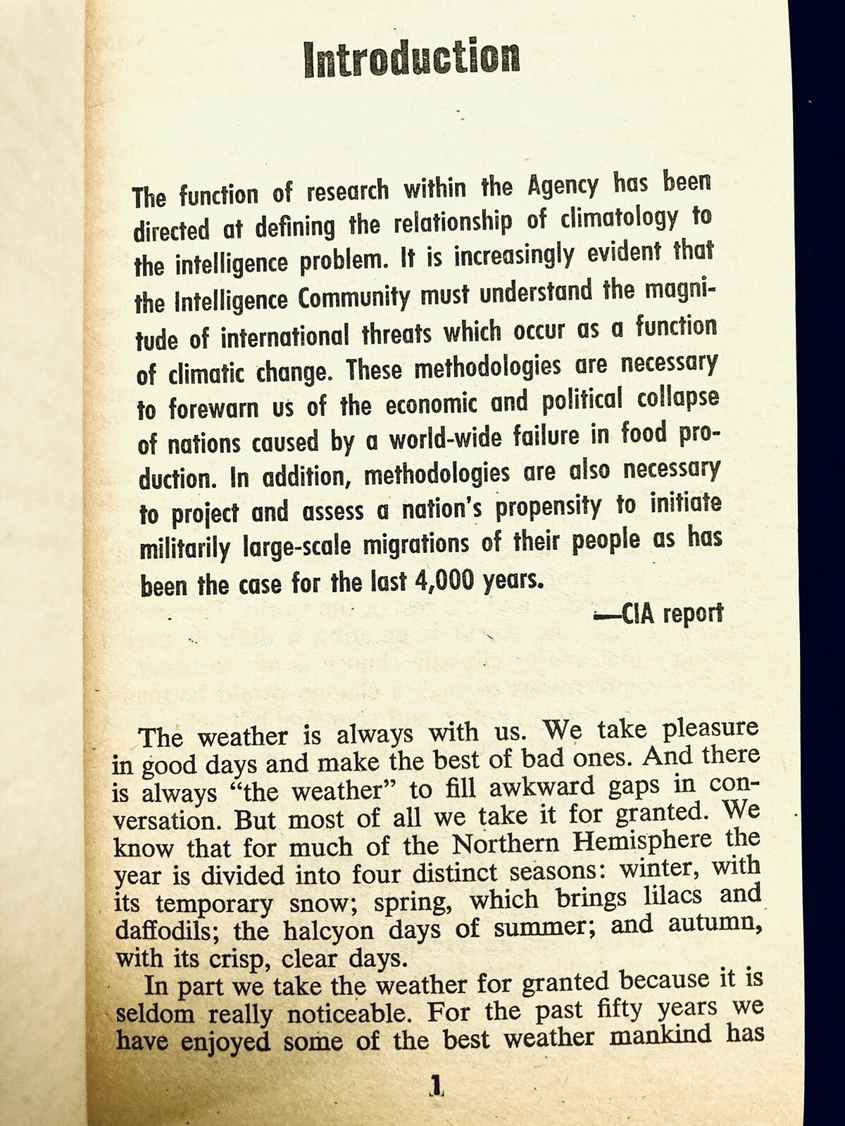 ✅ RARE 1st ED VTG Climate Change Prediction Prophecy THE WEATHER CONSPIRACY 1977