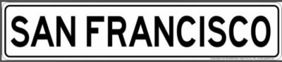 US Strassenschild 60x12cm: San Francisco California Golden Gate Chinatown 49-ers