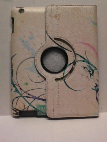 LiViTech(TM) Modern Art Flower Design Series 360 Degree Rotating PU Leather Case