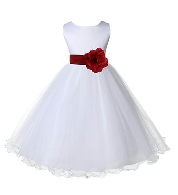 Flower Girl Dress Birthday Wedding Bridesmaid Formal Pageant Recital Graduation