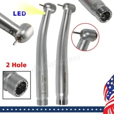 Dental Fiber Optic LED E-generator/ High Speed Handpiece Push Button 2Holes