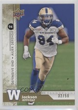 2018 Upper Deck CFL Gold 32/50 Jackson Jeffcoat #112 i9i