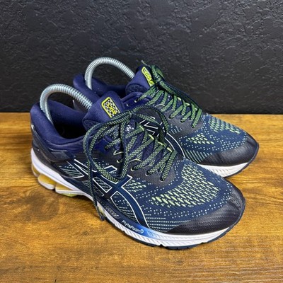 Asics Gel-Kayano 26 1011A541 Blue Synthetic Fiber Running Shoes Mens 6