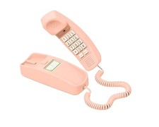 iSoHo Landline Phone   Retro Trimline Corded Phone Big Buttons  Ladies pink