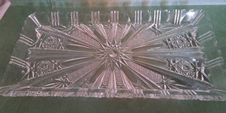Servierplatte KRISTALLGLAS 1 Stk 29 5 cm TOP aus 70er sehr schön