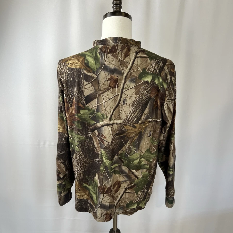 Ol Tom Technical Turkey Gear XL Shirt Realtree Hardwoods Men Mock Long Sleeve - Image 4 of 4
