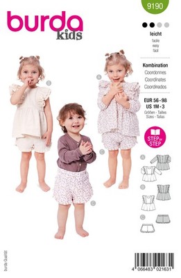burda style Nr. 9190 Kombination Gr. 56 - 98