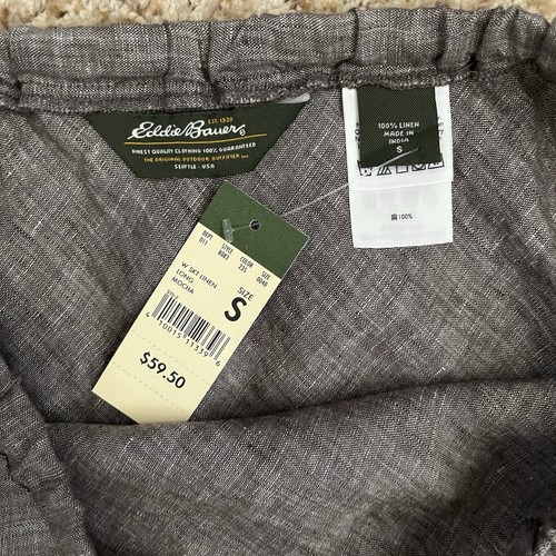 Eddie Bauer 100% Linen Maxi Skirt Sz S Coastal Boho Prairie Modest - Picture 4 of 6