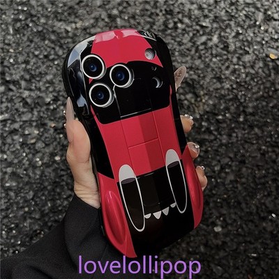 Shockproof Case For iPhone 17 16 15 14 Pro Max Glossy 3D Sports Car Phone Cover