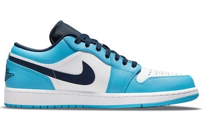 Size 9 - Jordan 1 Low UNC 2021 Black/University Blue/White for