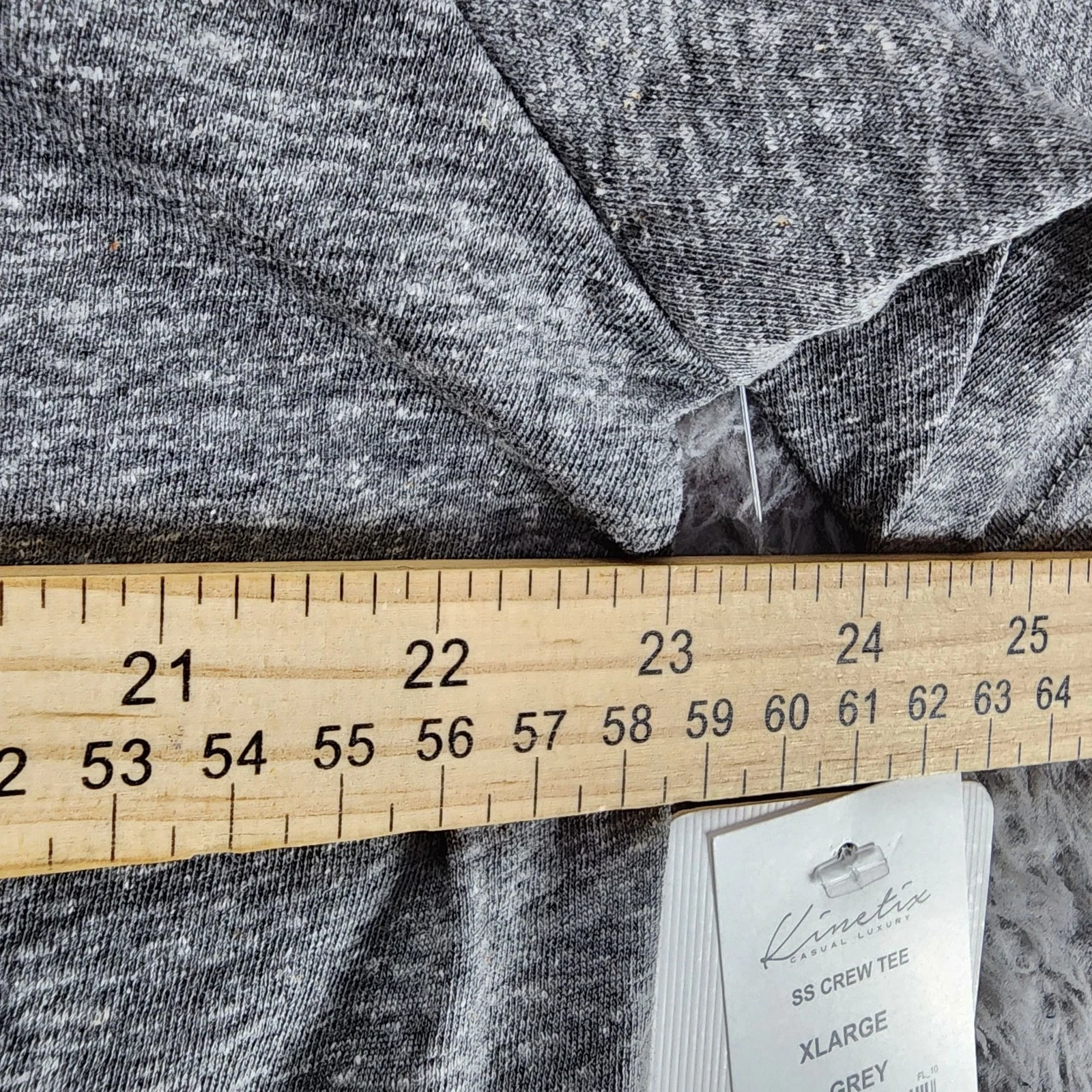 Kinetix Shirt Mens XL Gray Short Sleeve Crew Neck Tee *NWT* - product detail image 6