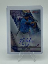 Nate Lowe 2019 Bowman's Best On Card Auto Refractor Rookie Card MINT RC. rookie card picture