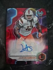 2023 Bowman's U Best - Best of 2023 Autographs Jahfari Harvey Red 2/5 #BOA-JH