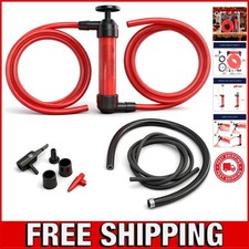 Multi-Use Siphon Fuel Transfer Pump Kit for Gas Oil and Liquids