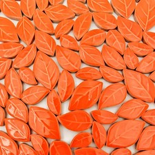 500g/1.1lb Leaf-Shaped Ceramic Mosaic Tiles,Ceramic Mosaic Pieces for Crafts,...