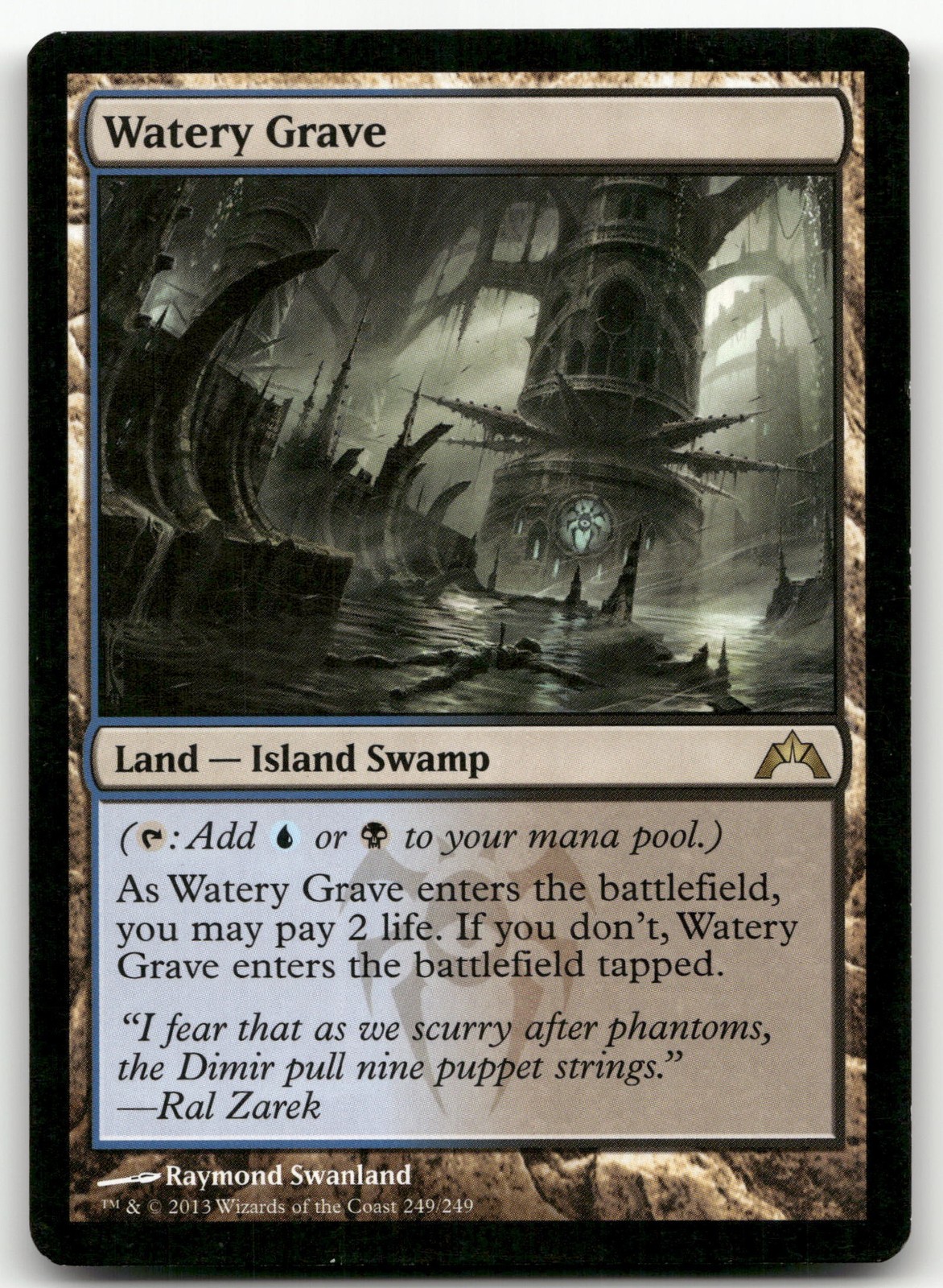 Watery Grave #249 (LP) Gatecrash GTC Magic MTG
