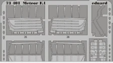Eduard 73401 1/72 Aircraft- Meteor F1 for DML (Painted Self Adhesive)
