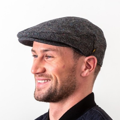Hatman of Ireland 100% Donegal Tweed Flat Cap for Men Stylish & Practical Hat