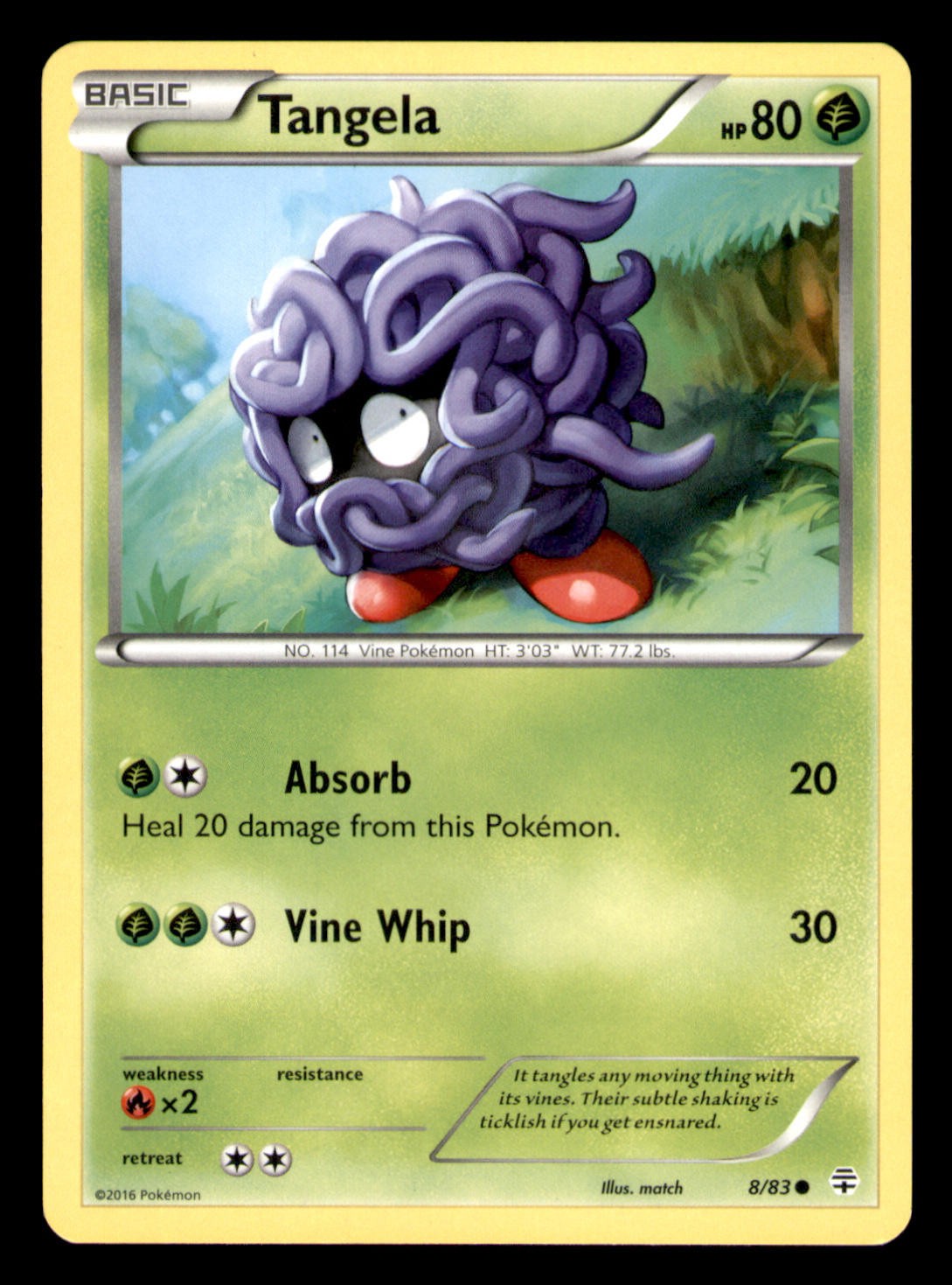 Tangela 8/83 C LP Generations 2016 Pokemon