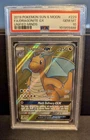 Pokemon TCG Unified Minds Dragonite GX 229/236 Full Art Holo Ultra Rare PSA 10
