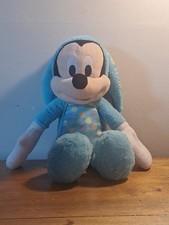 Disney Mickey Mouse Easter Bunny Plush Light Blue Polka Dots 16 stuffed Spring