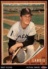1962 Topps #540 Jim Landis White Sox SHORT-PRINT 7 - NM