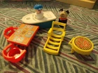 Vintage Fisher Price Houseboat Accessories-8 pieces
