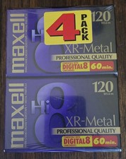 Lot Of 4 Maxell Videotapes XR-Metal Hi8 120 Professional Camcorder P6-120 XR NEW