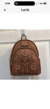Stitch Brown Tooled Loungefly Backpack