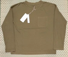 NWT TOAST Patch Pocket Cotton T-shirt Brass Women's Size Medium Made in Turkey