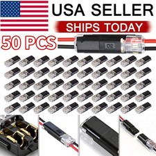 50Pcs 2 Pin Waterproof Electrical Connector Car Automotive Wire Plug Terminal