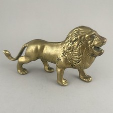 Vintage Brass Lion Figurine