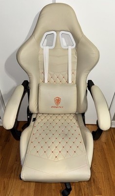 Dowinx Gaming Chair with Massage Lumbar Support, Footrest & Pocket Spring Seat