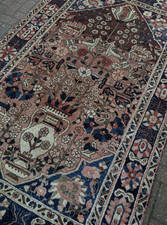 Wool Rug Tree Of Life Birds Flowers Faded Rug Carpet Oriental 253 cm x 153 Cm