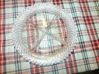 1930s Divided Dish Anchor Hocking Clear Depression Cut Glass 4 Sections