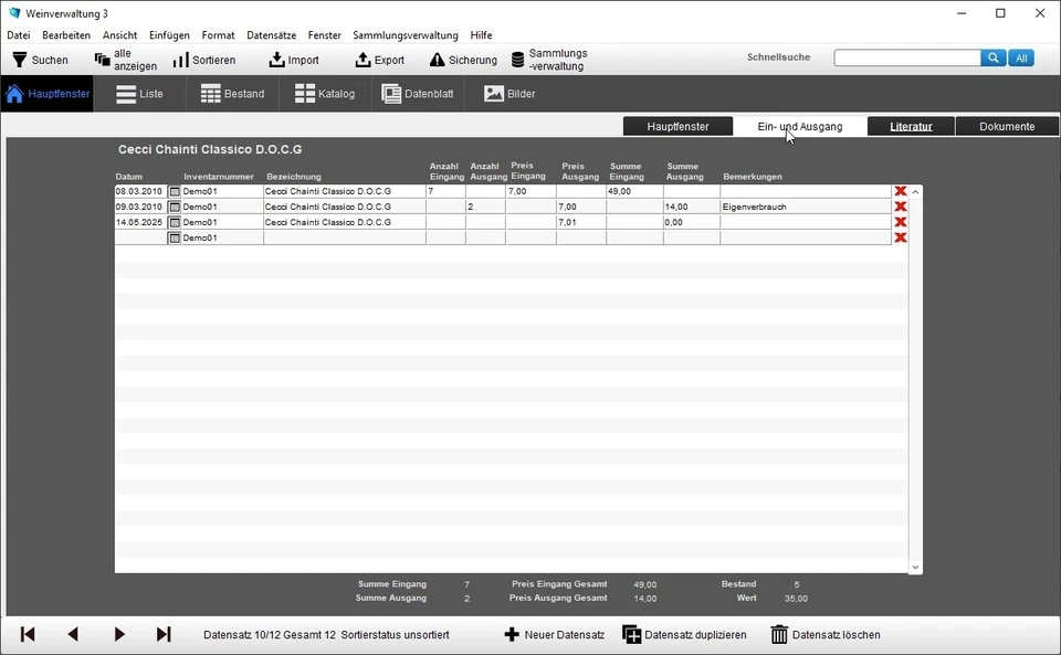 GS Wein-Verwaltung 3 - Software Programm zum Verwalten Ihrer Wein-Sammlung - Bild 4 von 4