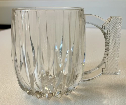 Vintage Mikasa Park Lane Crystal Drinking Mug w/ “#1” Handle 4 3/8” – Perfect