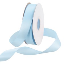 25Yard Satin Ribbon Thick Double Face Grosgrain Silk Ribbon 0.8"(2cm)/Light Blue