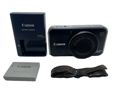 multilingual [Near MINT] Canon Power Shot SX210 IS Black 14.1MP Digital Camera