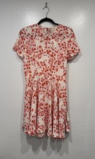 Forever 21 Floral Print Mini Dress Open Back Flirty Coquette Medium Feminine NEW