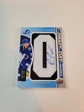 2021 Upper Deck SP Game Used Draft Day Marks Rookies /35 Ross Colton Auto RC