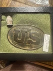 RARE CIVIL WAR "US" CARTRIDGE BOX PLATE Found Gettysburg