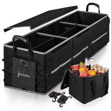 Collapsible Trunk Organizer with Leak Proof Cooler Bag Storage Bag for Car