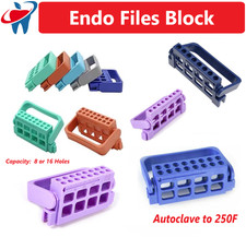 Dental 8 Holes Bur Endo Files Block Holder Stand Autoclave Disinfection Box Case