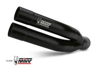 Mivv Doppelt Gun SchalldäMpfer Auspuffanlage Inox Schwarz Racing Kawasaki Z750