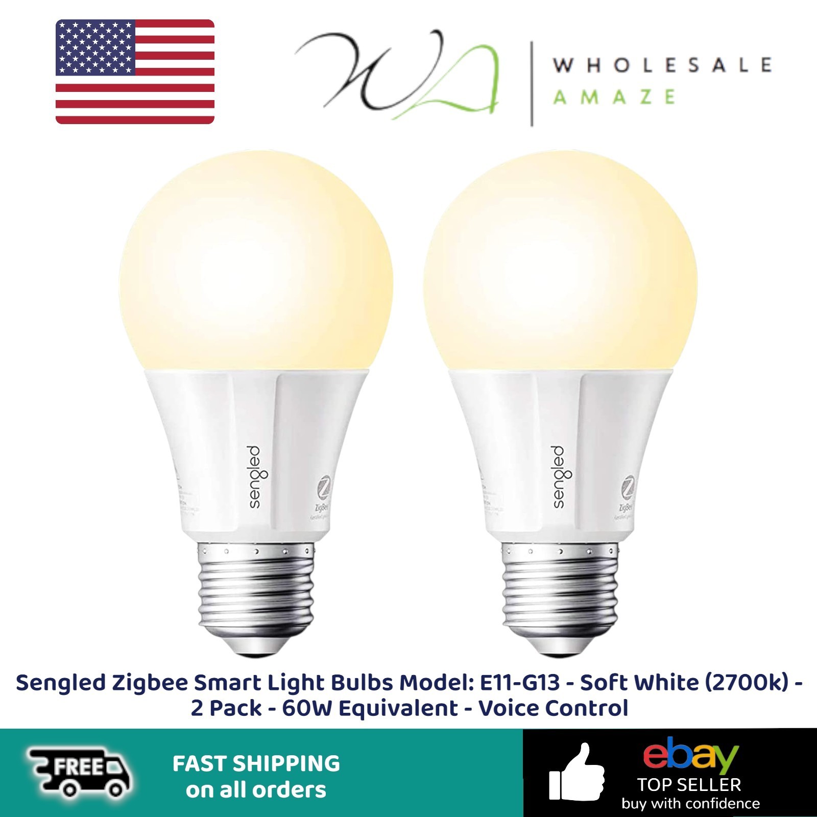 Model: E11-g13 - Soft White (2700k) 2 Pack 60w