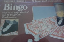 NEW BINGO Game Set 1981 Cardinal Premier Edition 70 Cards Machine Board st1